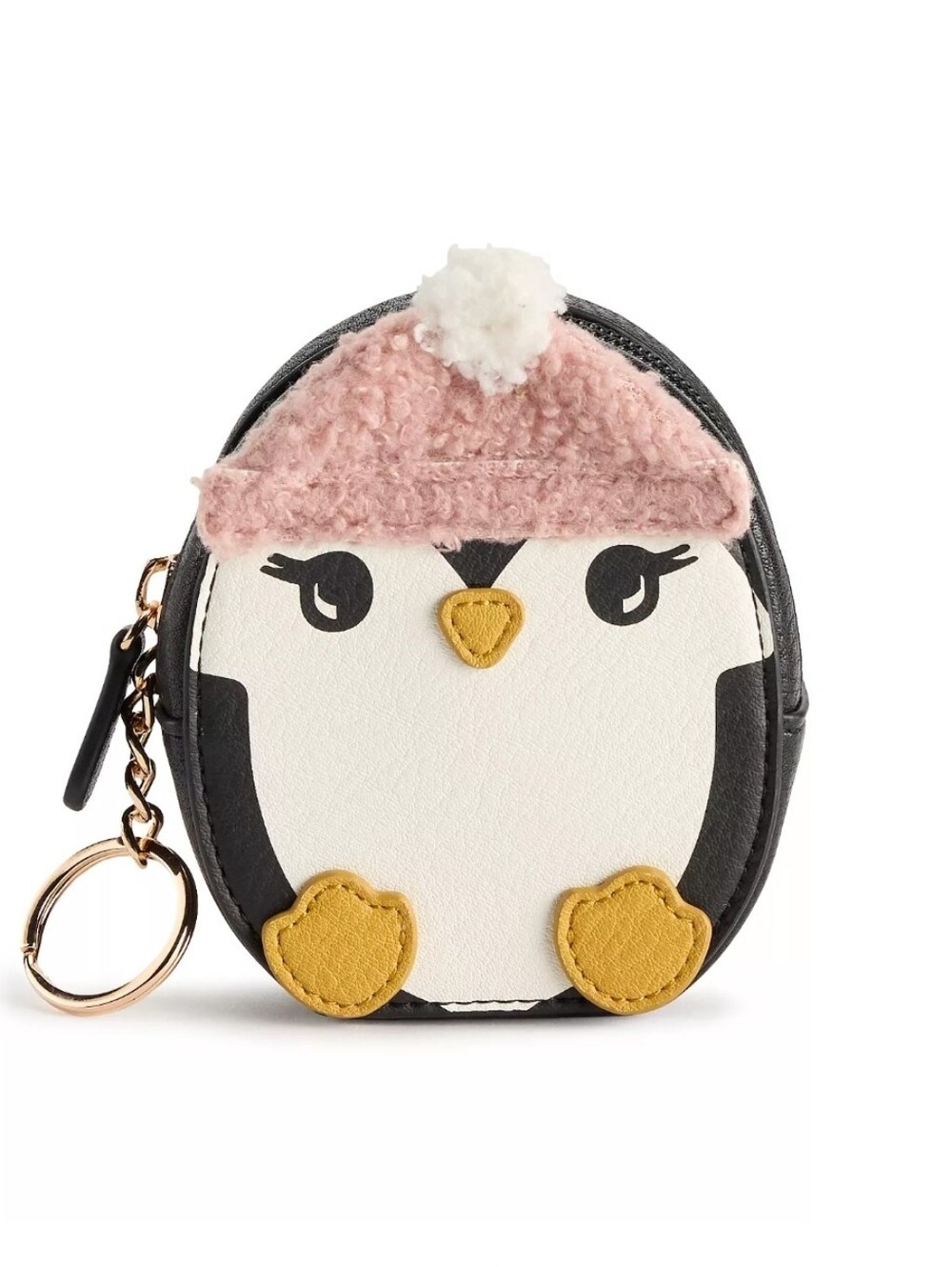 LC LAUREN CONRAD Penguin Coin Pouch With Key Ring